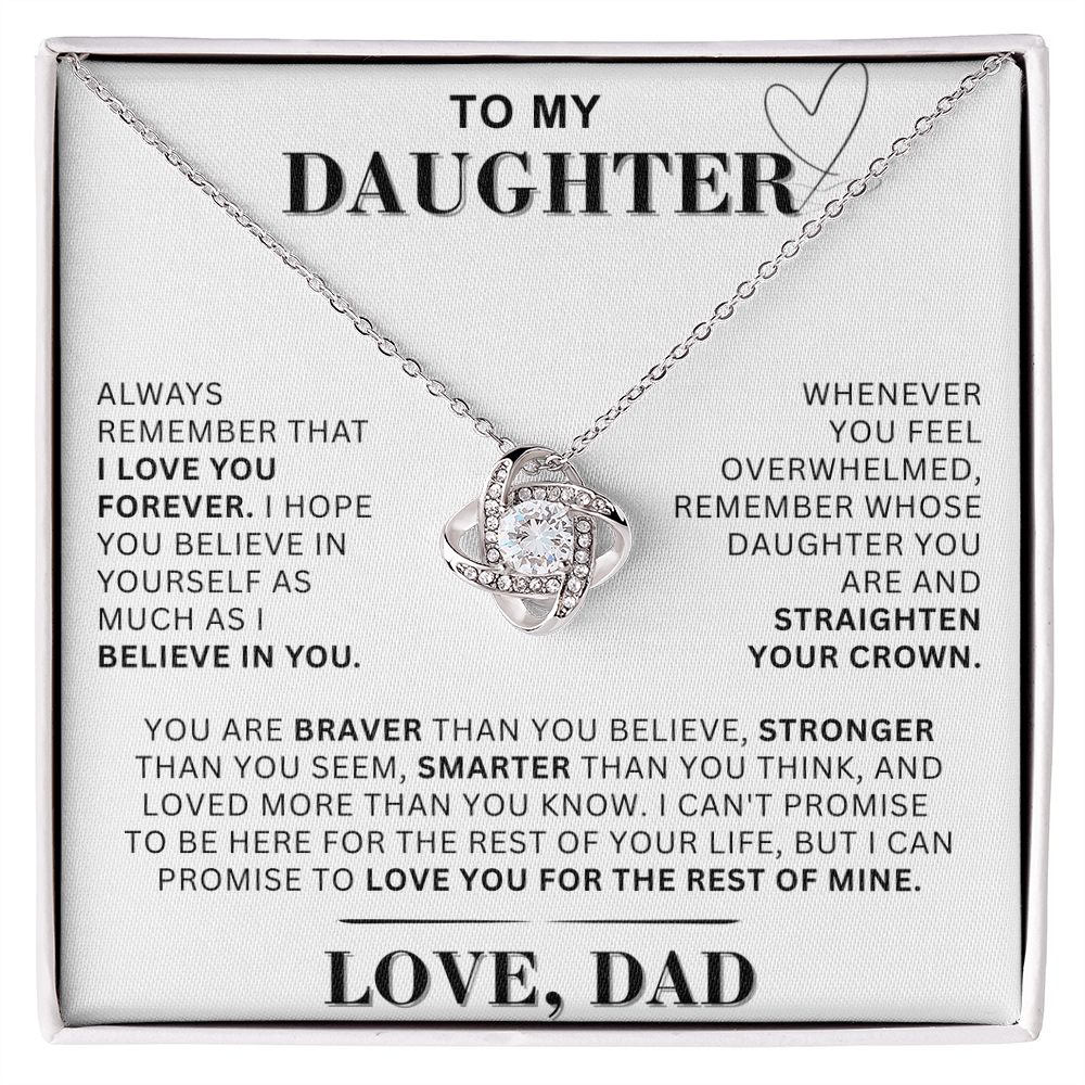 Unique Gift For Daughter | Love Knot Necklace