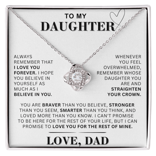 Unique Gift For Daughter | Love Knot Necklace